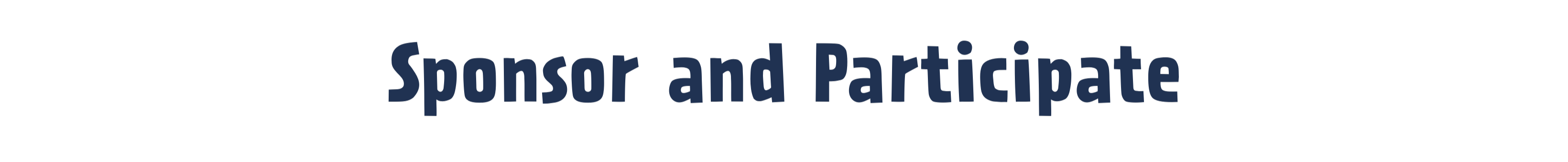 Sponsor and Participate