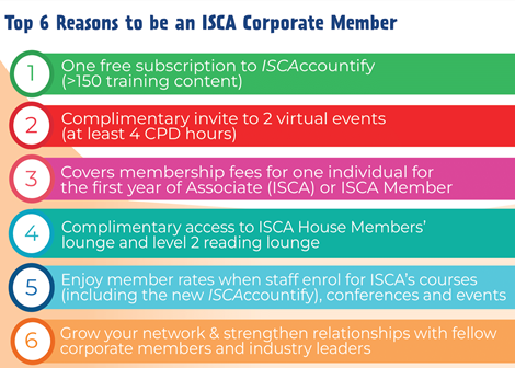 ISCA Corporate Membership benefits ISCA Corporate Membership benefits